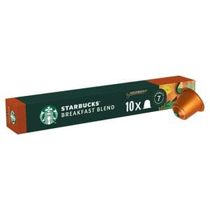 Starbucks Breakfast Blend by Nespresso Medium Roast Coffee Capsules 10x56g