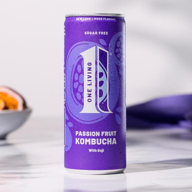 One Living Sugar Free Passion Fruit Kombucha with Goji 4x250ml - gallery image 3