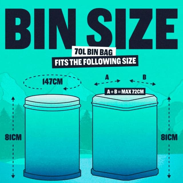 Beast Incredibly Tough Drawstring Bin Bags x10 70L - gallery image 2