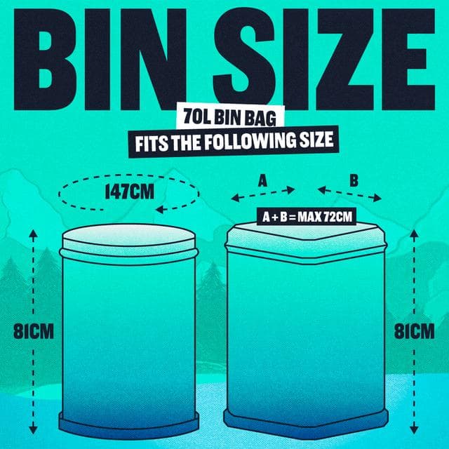 Beast Incredibly Tough Drawstring Bin Bags x10 70L - gallery image 3