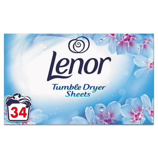 Lenor Fabric Tumble Dryer Sheets Spring Awakening 34 Sheets - gallery image 1