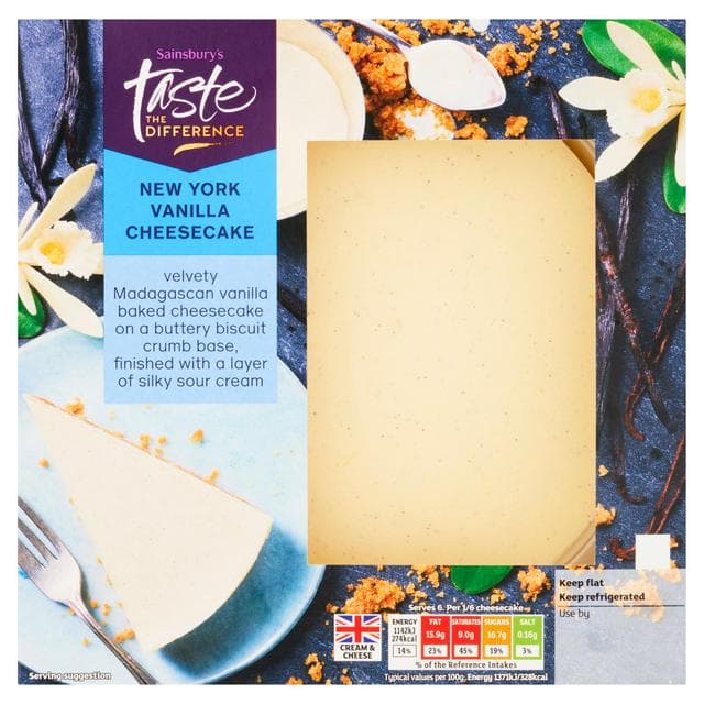 Sainsbury's New York Cheesecake, Taste the Difference 500g - gallery image 1