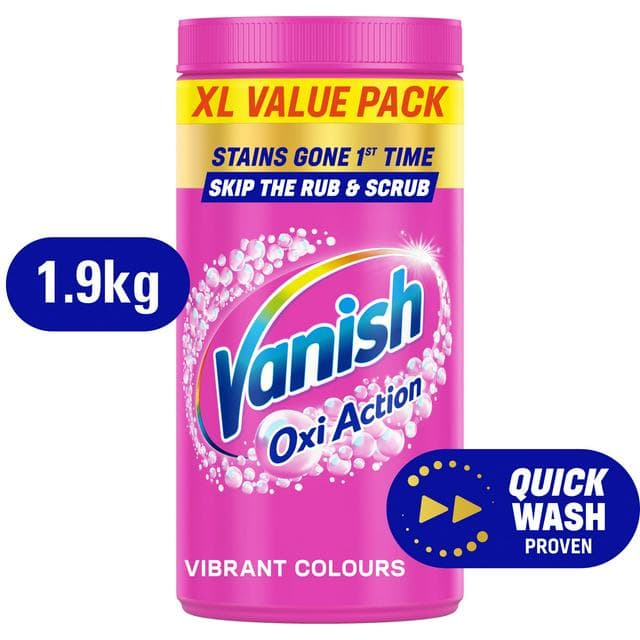 Vanish Gold Oxi Action Laundry Stain Remover Powder Colour 1.9kg - gallery image 1