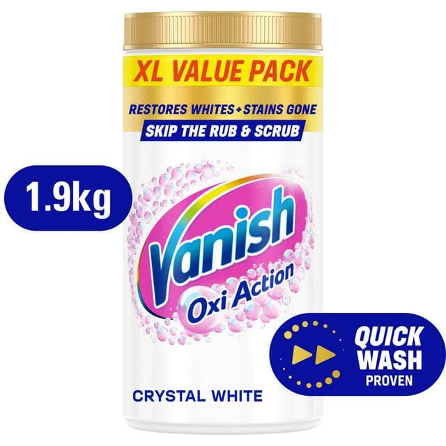 Vanish Gold Oxi Action Laundry Stain Remover Powder White 1.9kg - gallery image 1