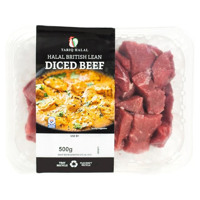 Tariq Halal British Lean Diced Beef 500g - gallery image 1