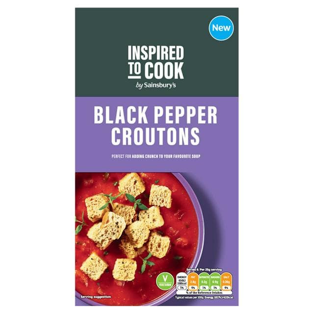 Sainsbury's Black Pepper Croutons, Inspired to Cook 150g - gallery image 1