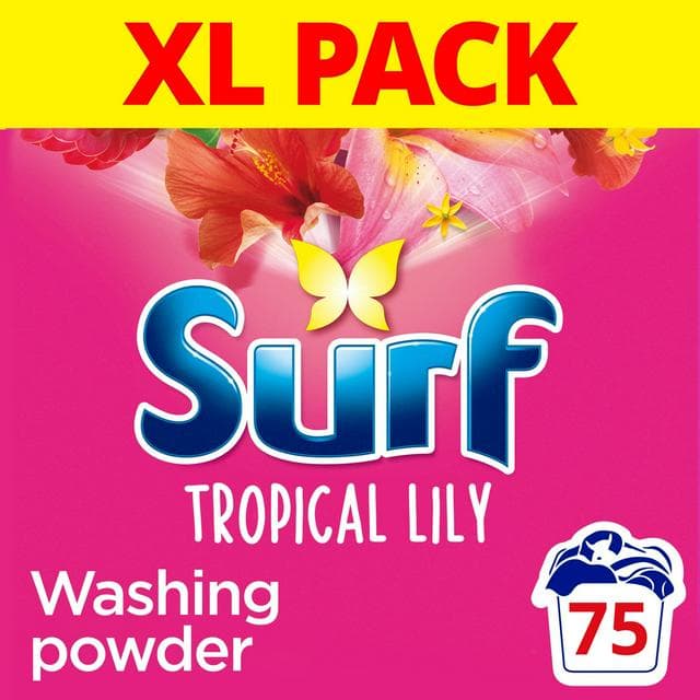 Surf Tropical Lily Washing Laundry Detergent Powder 75 Washes 3.75 kg - gallery image 1