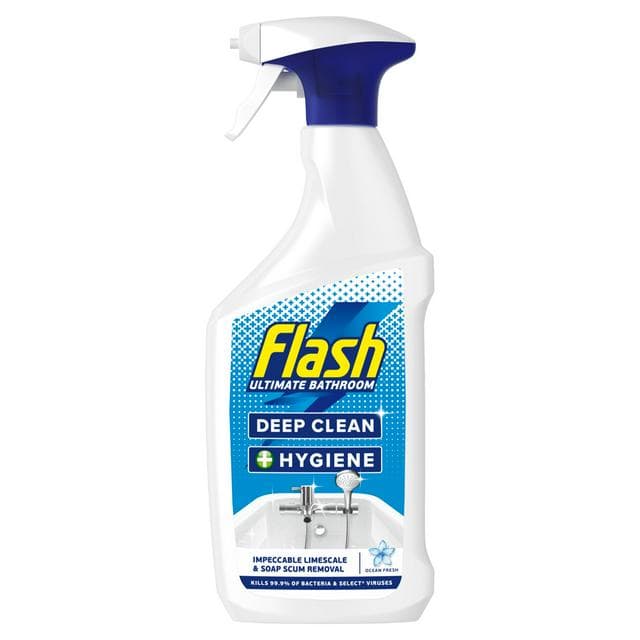 Flash Deep Clean & Hygiene Antibacterial Bathroom Cleaner 800ml - gallery image 1
