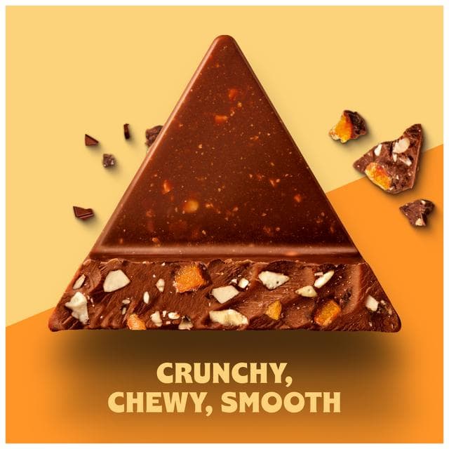 Toblerone Orange Twist with Honey & Almond Nougat Chocolate Bar 360g - gallery image 2