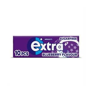 Extra Blueberry Flavour Sugar Free Chewing Gum Pieces x10