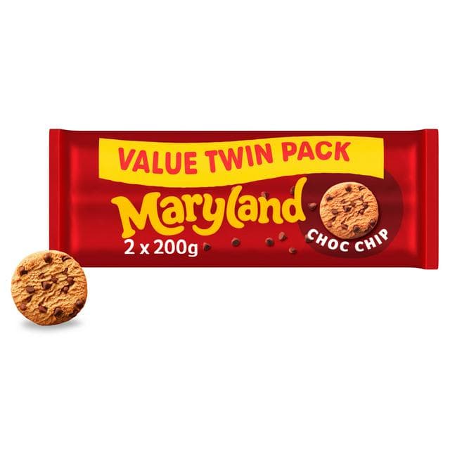 Maryland 400g Cookies Twin Pack Chocolate Chip - gallery image 1