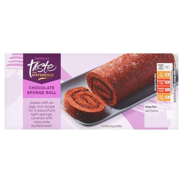 Sainsbury's 235g Chocolate Sponge Roll, Taste the Difference - gallery image 1
