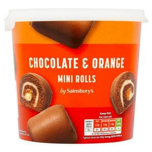 Sainsbury's 265g Chocolate Orange Mini Roll Bites Tub