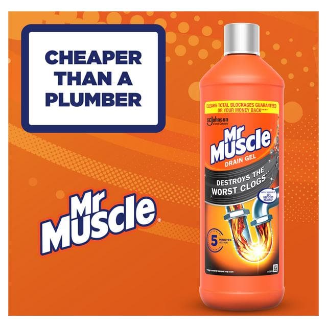 Mr Muscle Max Gel Sink & Drain Unblocker Twin 2x1000ml - gallery image 3