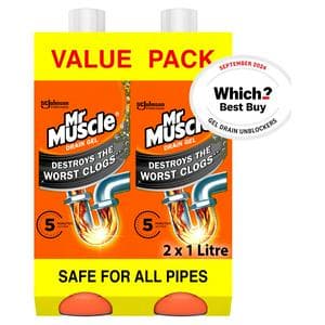 Mr Muscle Max Gel Sink & Drain Unblocker Twin 2x1000ml
