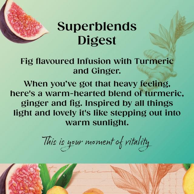 Twinings Superblends Digest Ginger & Turmeric with Fig Tea Bags x20 40g - gallery image 2
