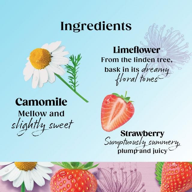Twinings Superblends Time to Unwind Strawberry & Camomile with Limeflower Tea Bags x20 36g - gallery image 5