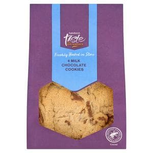 Sainsbury's Belgian Milk Chocolate Cookies, Taste the Difference x4