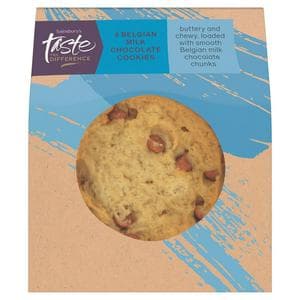 Sainsbury's Belgian Milk Chocolate Cookies, Taste the Difference x4