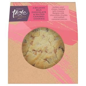 Sainsbury's Salted Caramel & Belgian Milk Chocolate Cookies, Taste the Difference x4