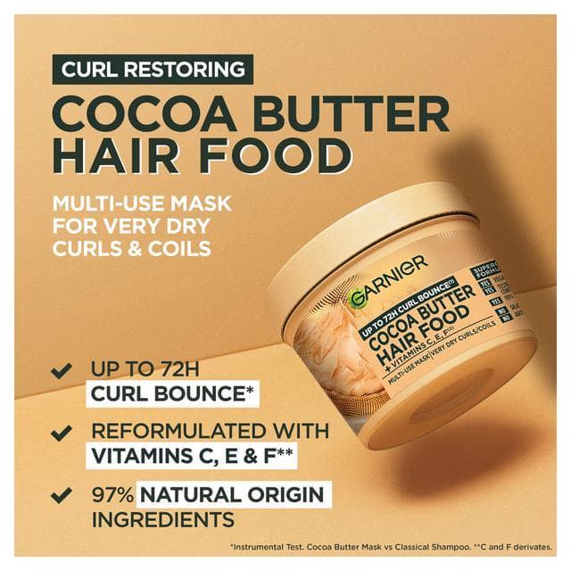 Garnier Ultimate Blends Cocoa Butter Hair Food Multi Use Mask 400ml - gallery image 4