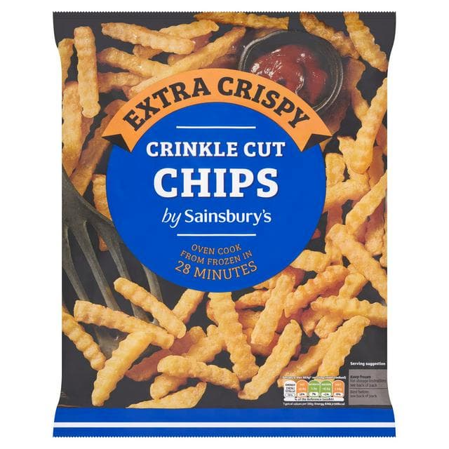 Sainsbury's Extra Crispy Crinkle Cut Chips 900g - gallery image 1