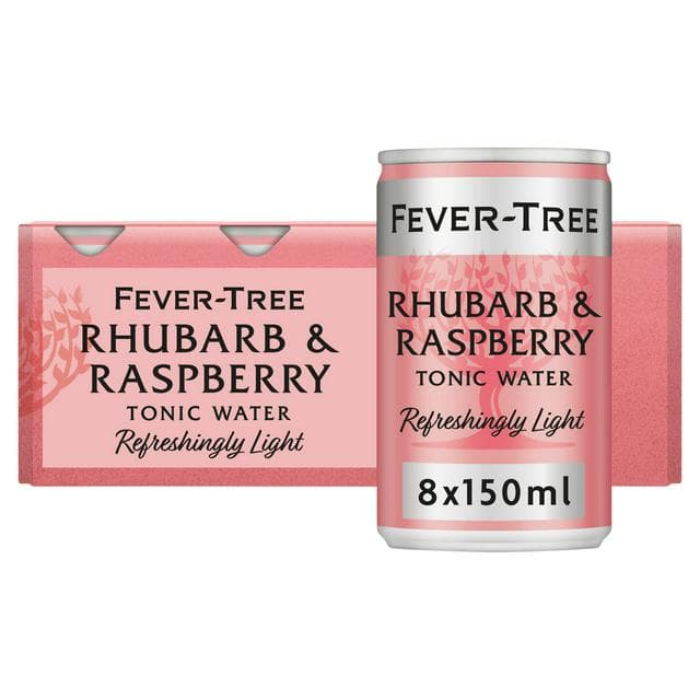 Fever-Tree Rhubarb & Raspberry Tonic Water 8x150ml - gallery image 1