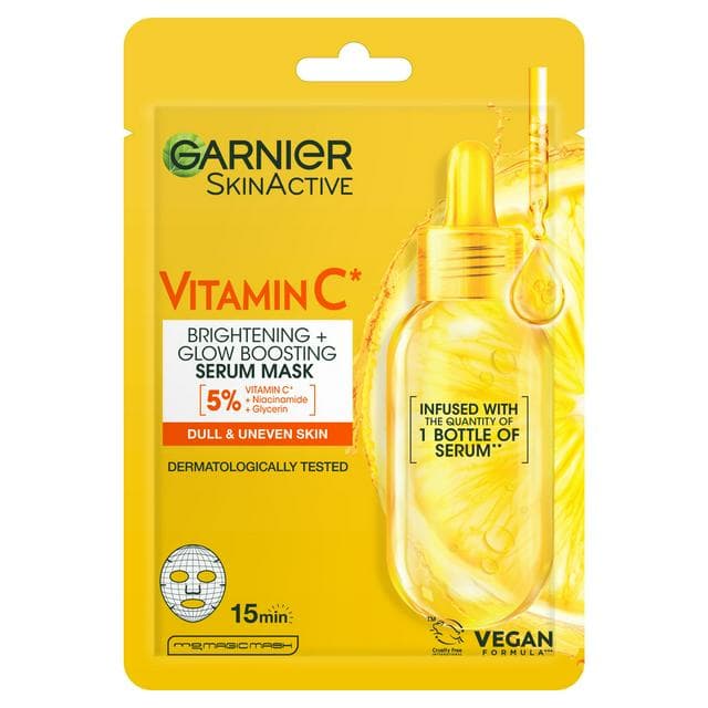 Garnier Brightening & Super Hydrating Vitamin C Sheet Mask 28g - gallery image 1
