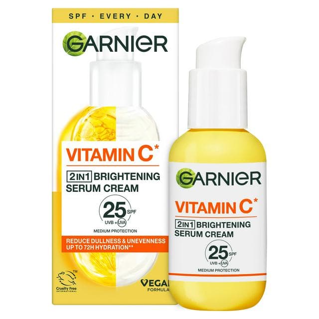 Garnier SkinActive Vitamin C 2in1 Brightening Serum Cream SPF 25 50ml - gallery image 1