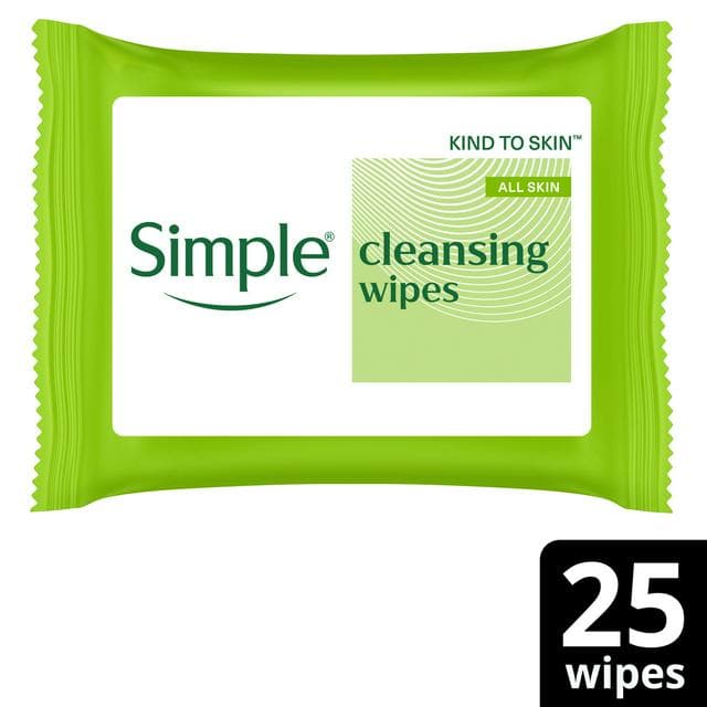 Simple Kind to Skin 25 Wipes Biodegradable Facial Cleansing Make-Up Remover Wipes - gallery image 1