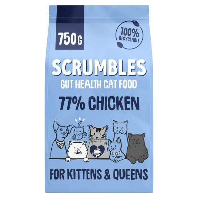 Scrumbles Chicken Kittens & Queens Dry Cat Food 750g - gallery image 1