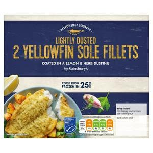 Sainsbury's Lemon & Herb Dusted Sole 265g