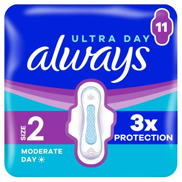 Always Ultra Sanitary Towels Long Wings Pads Size 2 x11 - gallery image 1