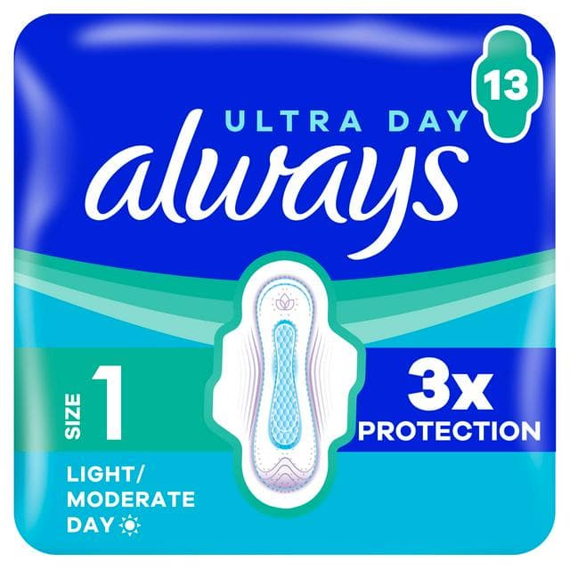 Always Ultra Sanitary Towels Normal Size 1 Wings Pads x13 - gallery image 1