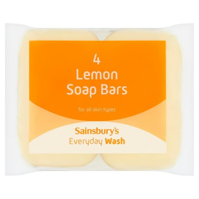 Sainsbury's The Collection Lemon Soap Bars 4x125g - gallery image 1