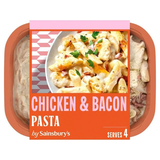 Sainsbury's Chicken & Bacon Pasta Ready Meal For 4 1.5kg - gallery image 1