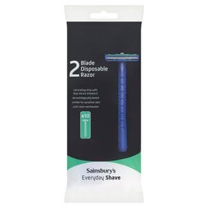Sainsbury's Everyday 2 Blade Disposable Razor x10
