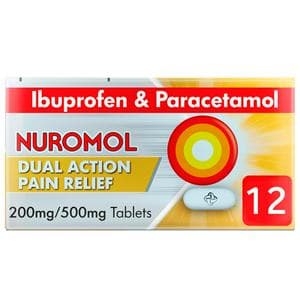 Nuromol Dual Action Pain Relief Ibuprofen & Paracetamol Tablets x12 200mg - 500mg
