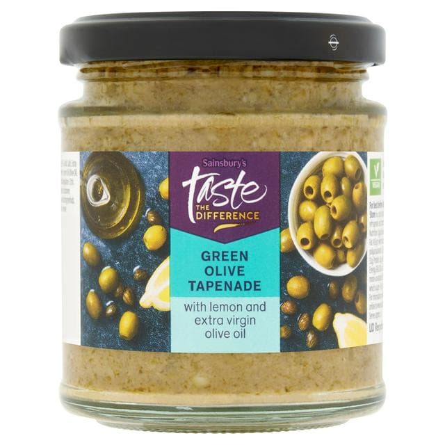Sainsbury's Green Olive Tapenade with Lemon & Capers, Taste the Difference 170g - gallery image 1