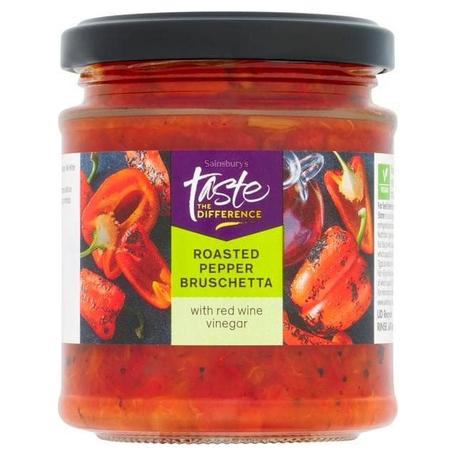 Sainsbury's Roasted Red Pepper Bruschetta, Taste the Difference 170g - gallery image 1