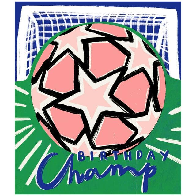 Sainsbury's Football Birthday Champ Greeting Card Design - gallery image 1
