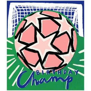 Sainsbury's Football Birthday Champ Greeting Card Design