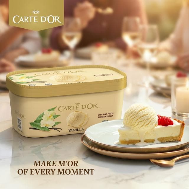 Carte D'or 900ml Madagascan Vanilla Ice Cream Tub - gallery image 3