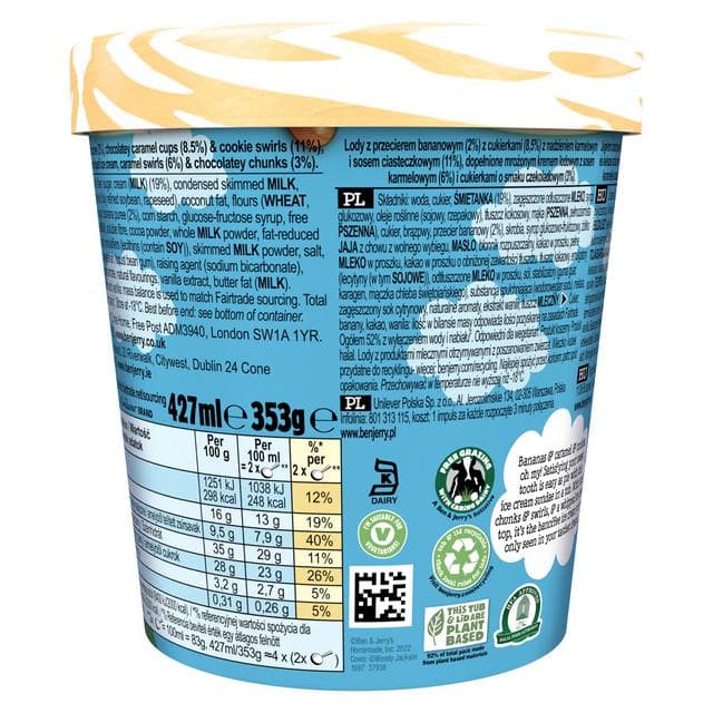 Ben & Jerry's Sundae Oh My! Banoffee Pie! Ice Cream Tub 427ml - gallery image 6
