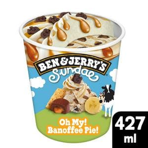 Ben & Jerry's Sundae Oh My! Banoffee Pie! Ice Cream Tub 427ml