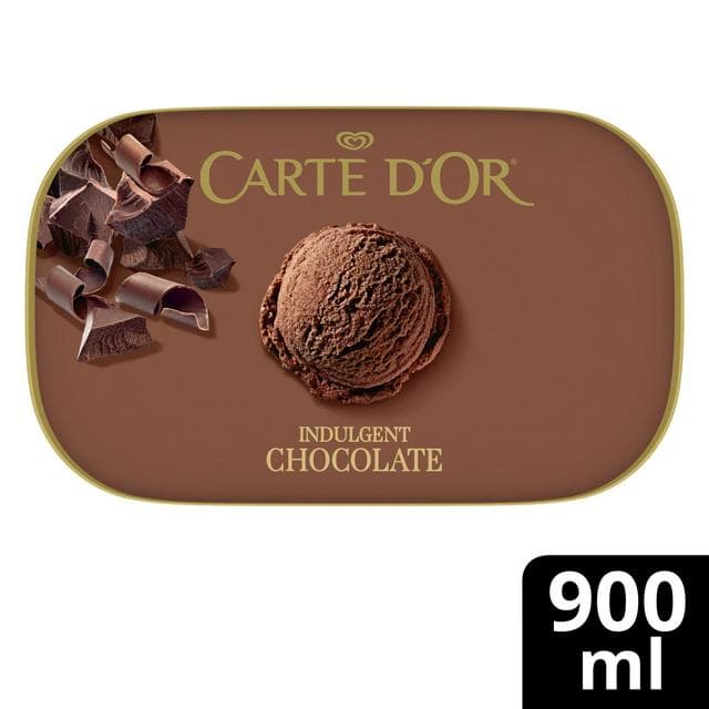 Carte D'or Indulgent Chocolate Ice Cream Dessert Tub 900ml - gallery image 1