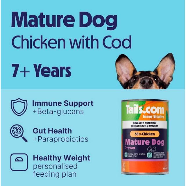 Tails.com Inner Vitality Advanced Nutrition Wet Dog Food 7 Years+ 400g - gallery image 4