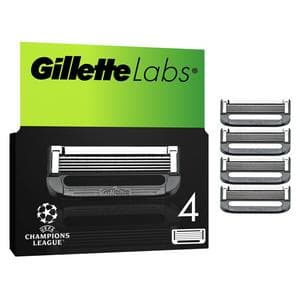 Gillette Labs with Exfoliating Bar & Heated Razor Blades Refills x4