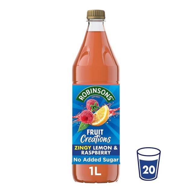 Robinsons Fruit Creations Lemon & Raspberry Squash 1L - gallery image 1