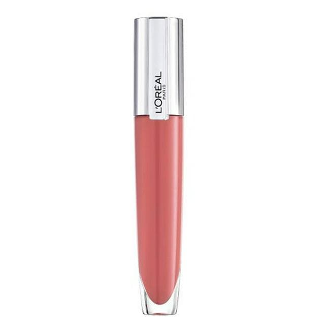 L'Oreal Paris Rouge Signature Plumping Sheer Nude Lip Gloss 412 Heighten, Lightweight - gallery image 1